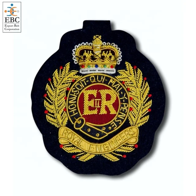 OEM High Quality Custom 3D Embroidery Bullion Patch Ranks White Anchor Blazer Badges Uniforms Hats Shoulders Collar Patch Shoes