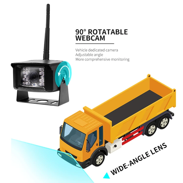 CareDrive DP240 Беспроводная 7-дюймовая AHD IP69 водонепроницаемая система внешнего монитора для грузовиков с 150 метрами дальность передачи