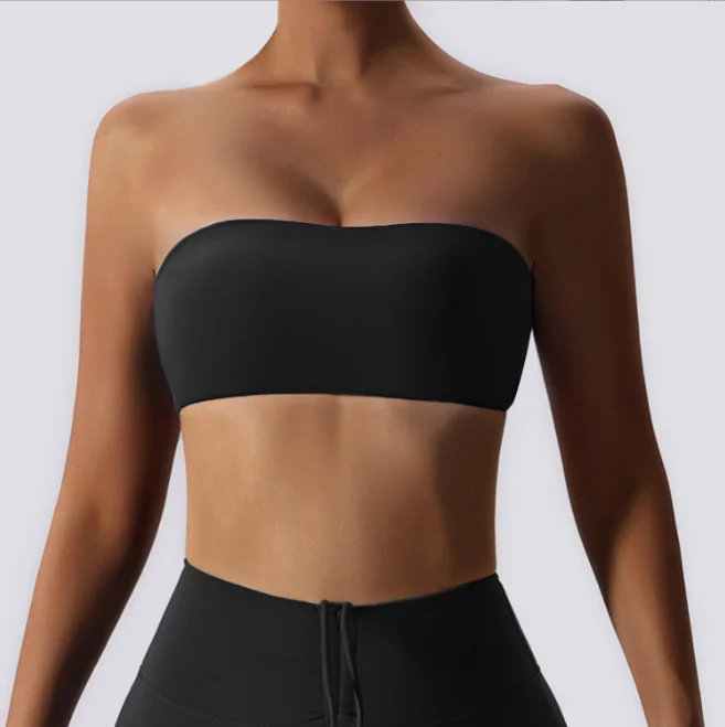 Private Label Fitness Wear Beautiful Push Up Padded Strapless Buttery Soft Sports Bra for Women Contour bra