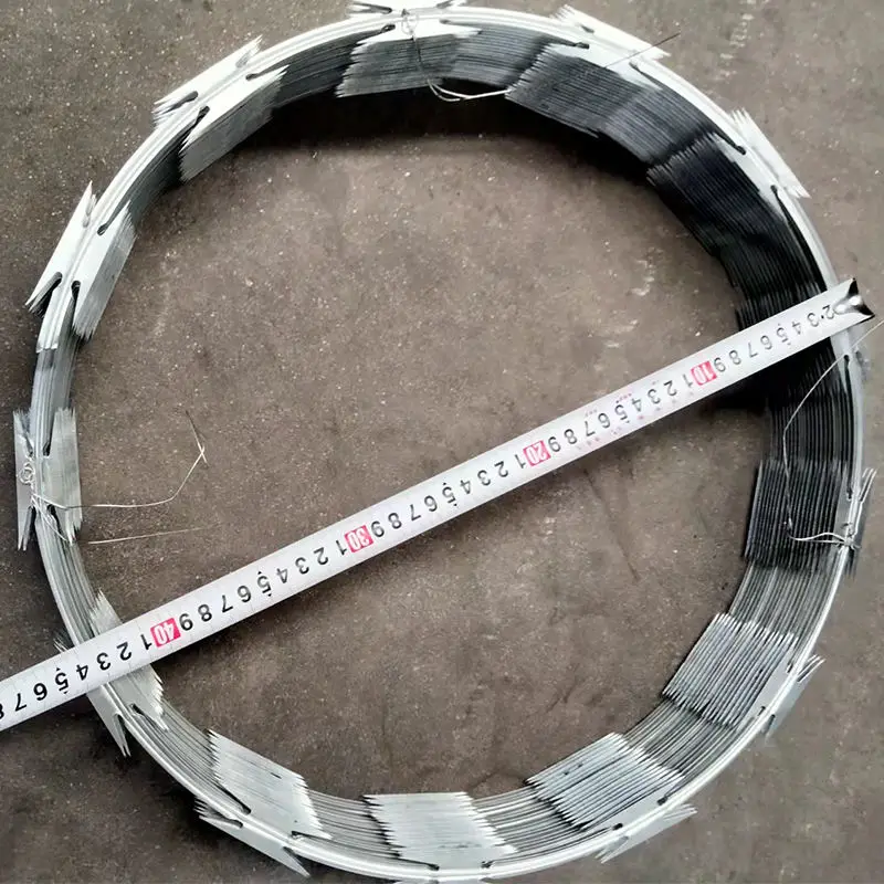 Galvanized concertina coil manufacturer/cross type razor barbed wire