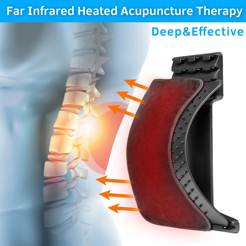 Multi-Level Back Stretching Device Back Massager Backcrack Lumbar Support Stretcher Spinal Back Pain Muscle Pain Relief