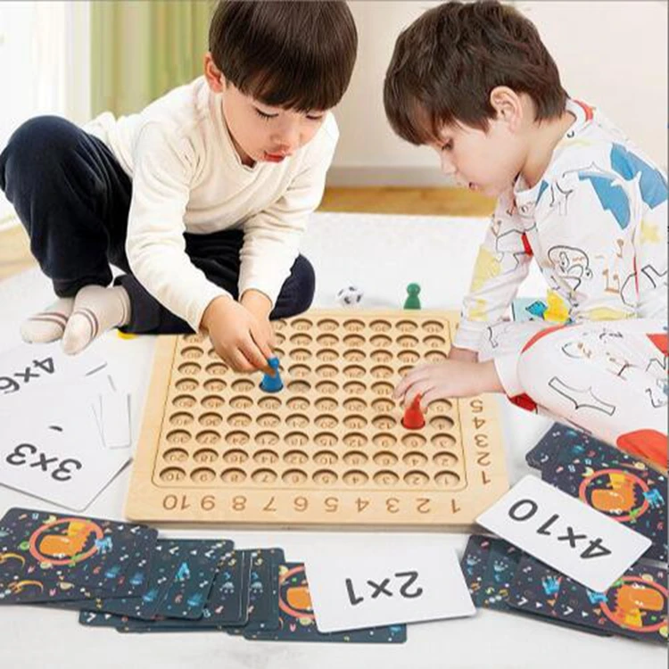 Preschool Math Learning Tool 1-100 Counting Consecutive Numbers Multiplication Table board game