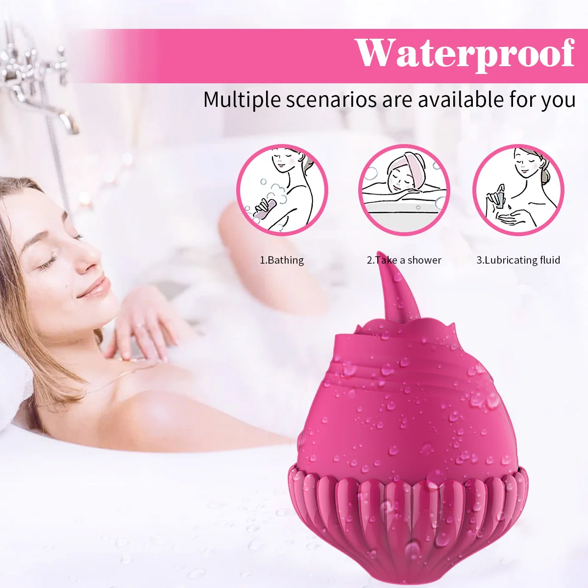 YPM Portable Rose Sucking Vibrator Strong Shock Sucking Teasing Vibrator Rose Vibrator Sex Toy for Women