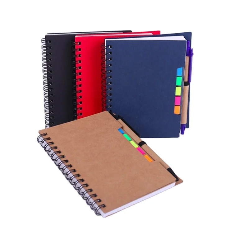 A4 A5 A6 Notebook Logo Custom Notebook Sprial Notebook with Pen and Sticky Notes List of Office Stationery Items