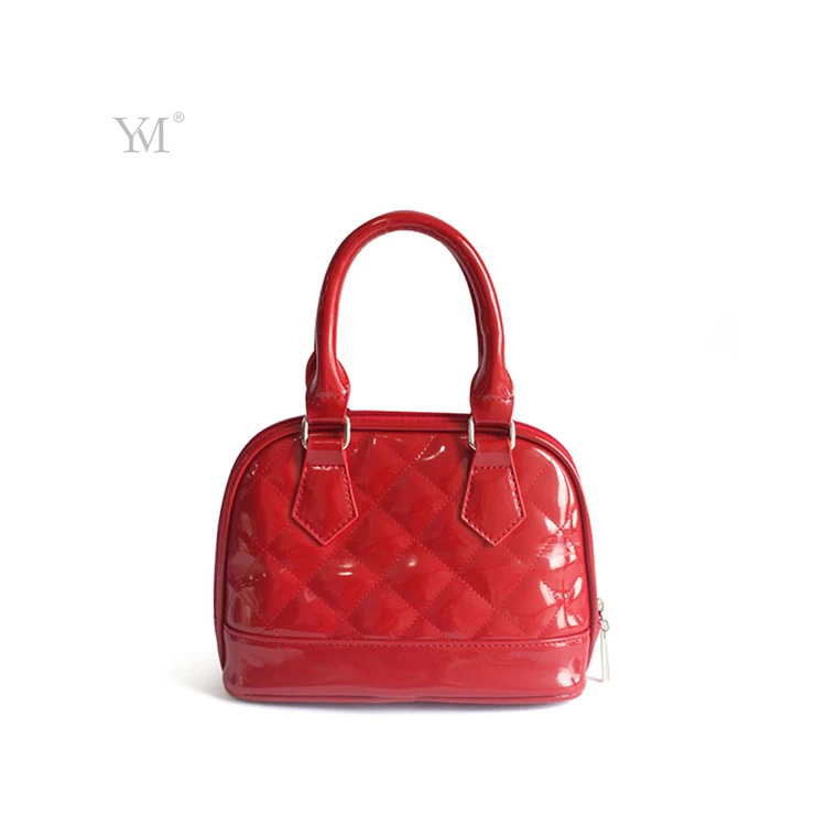China factory direct sale latest model color red fashion tote handbags