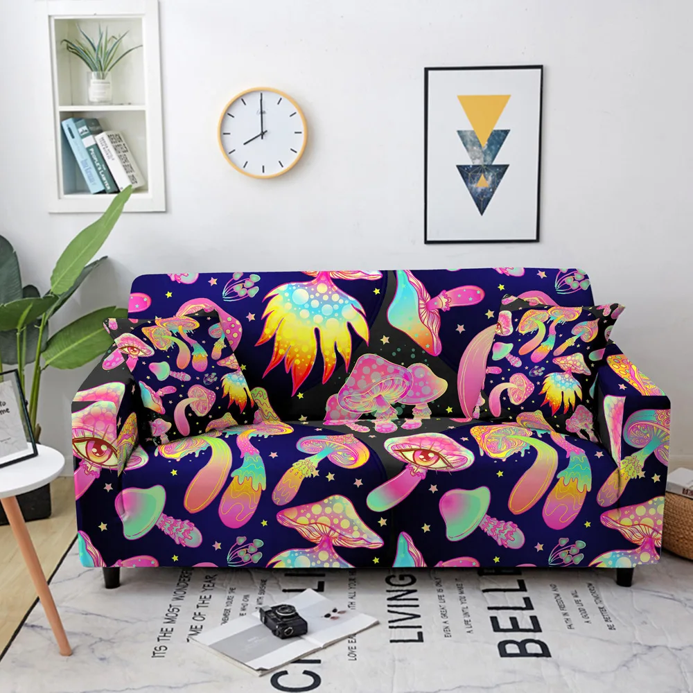 outdoor plain geometric pattern ramie Couch cover elastic stretch  Sofa cover