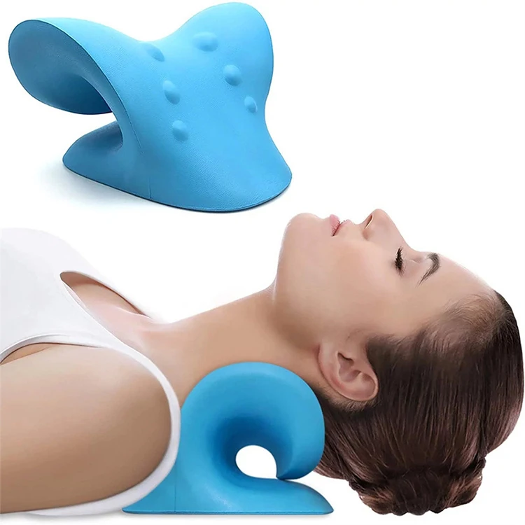Cervical Neck Shoulder Relaxer Chiropractic Pillow Cervical Spine Alignment Neck Traction Stretcher for Muscle Tension