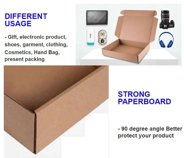 Free Design Custom And In Stock Wholesale Portable Printed Corrugated Mailer Box Packaging Paper Box