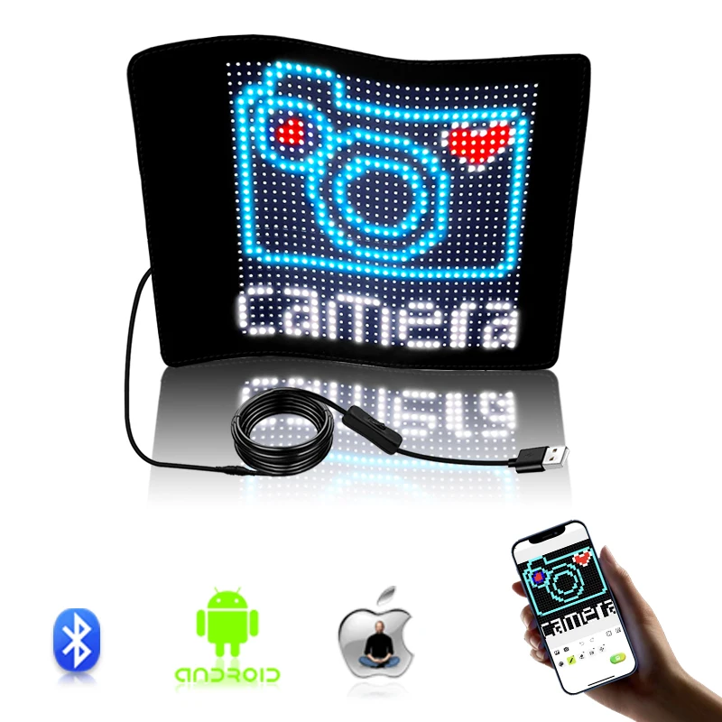Rear Window Digital Color Screen LED Sign Emotion  Animations Car Display LED for Advertising