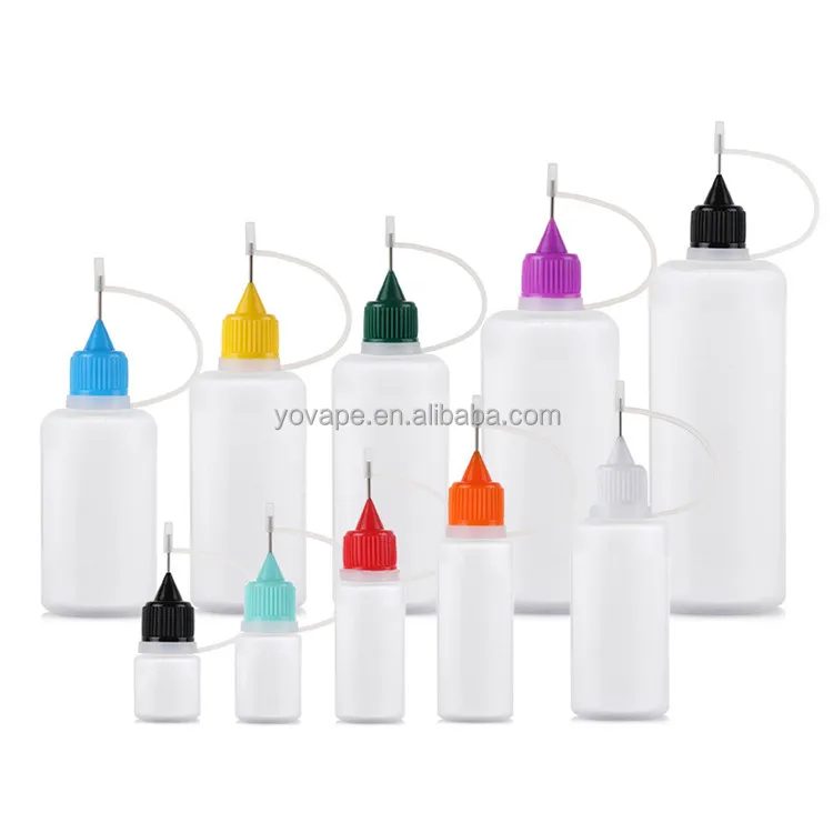 In Bulk translucent squeeze soft PE LDPE 3ml 5ml 10ml 15ml 20ml 30ml 50m 100ml sewing oil applicator needle tip plastic bottle