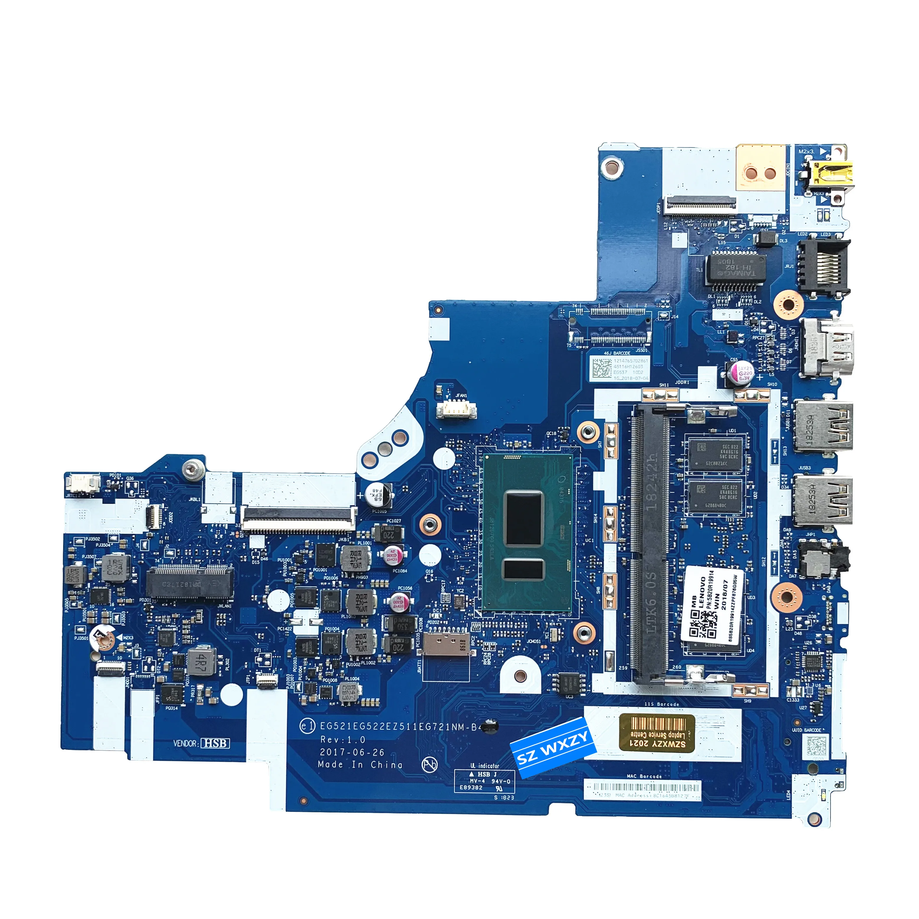 Для Lenovo Ideapad 330-15IKB 330-17IKB материнская плата портативного компьютера с i5-8250U CPU 4GB RAM 5B20R19914 5B20R20238 NM-B451 DDR4