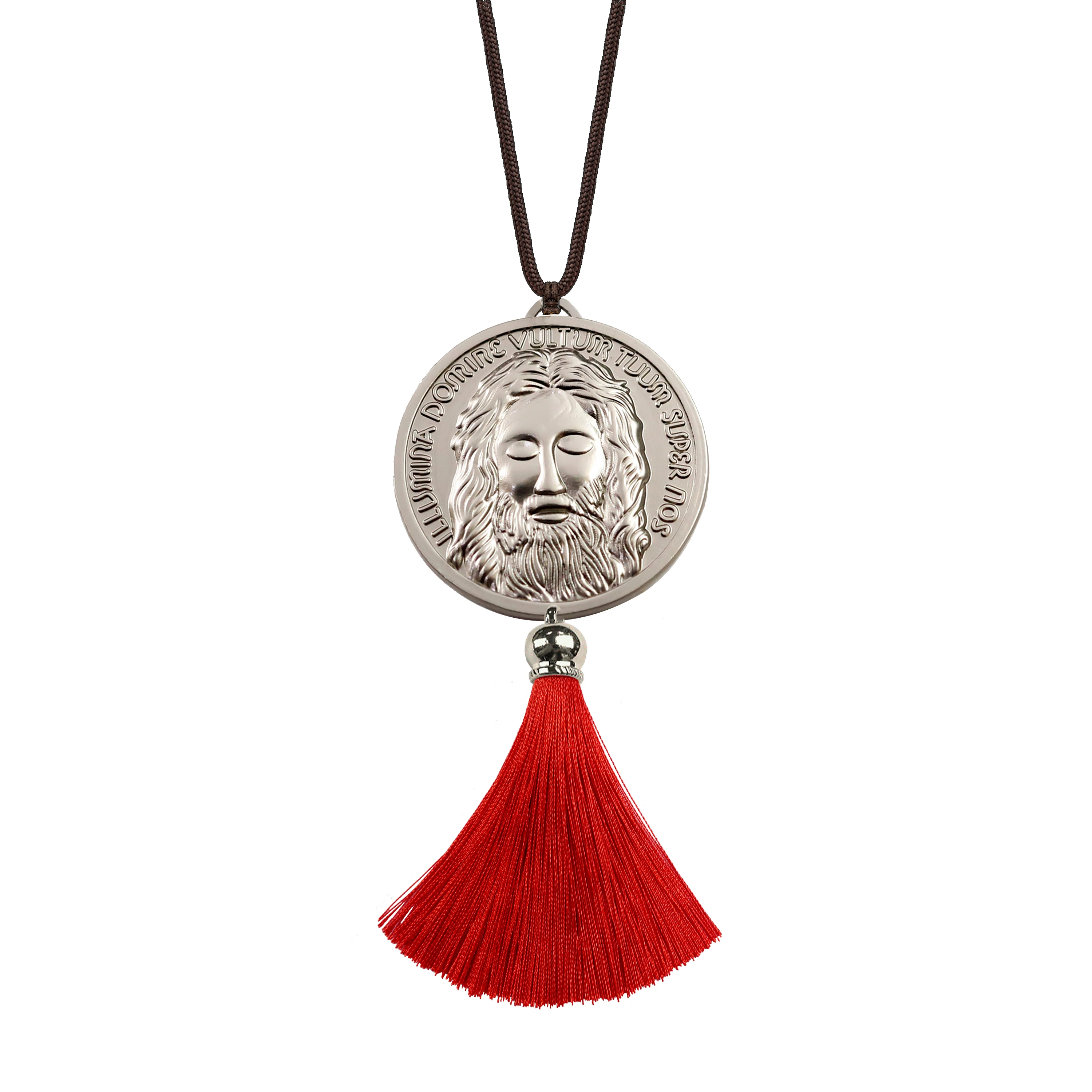 Оптовая продажа бесплатный дизайн золотой серебряный маленький двойной крест подвеска для автомобиля с кисточкой