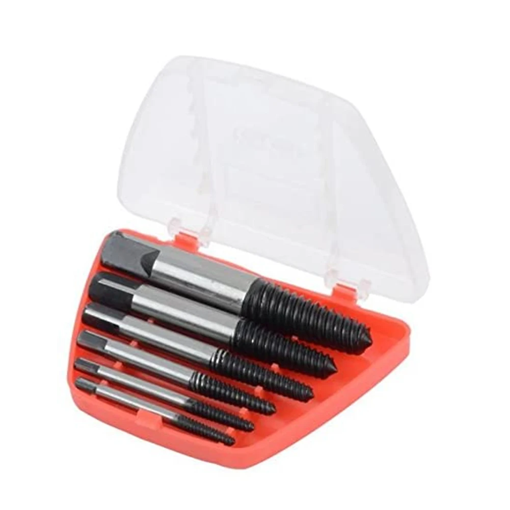 6Pcs/set Steel Damaged Screw Extractor Drill Bit Broken Bolt Remover Easy Out Tool Accessories