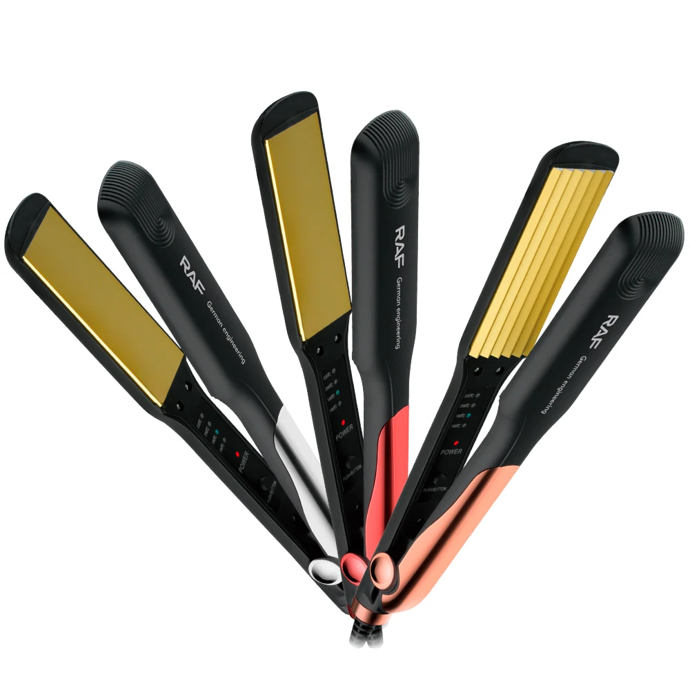 Increase Hair Volume Hair Crimper  Professional Electric  Aluminum Flat Iron Hair Straightener With LED Light