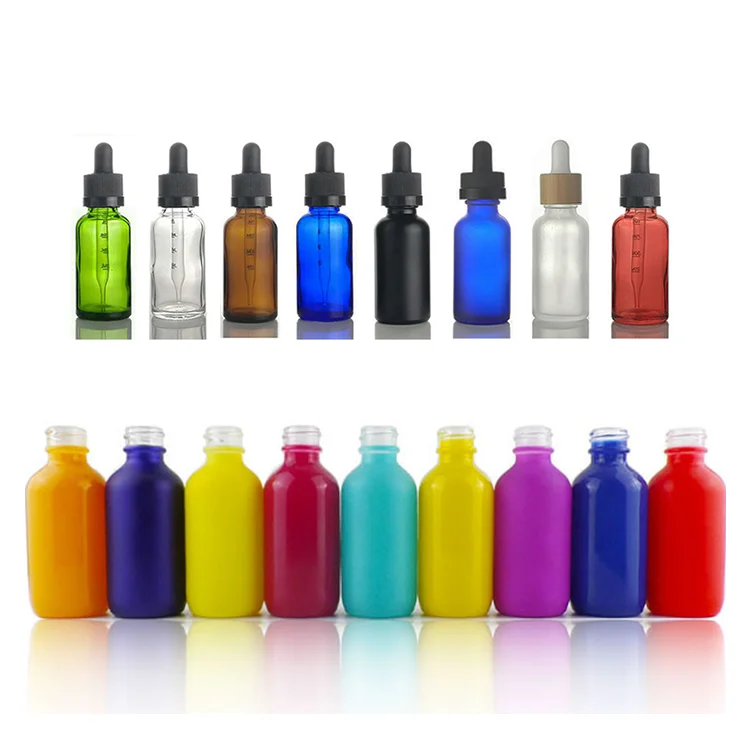 15ml 20ml 30ml 50ml 100ml clear blue amber green 10ml round shape glass dropper bottle with crc cap