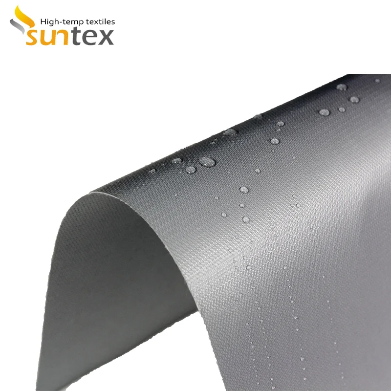 0.4mm Heat Resistance Colored Silicon Rubber Coated Fiberglass Anti Flame Fabric