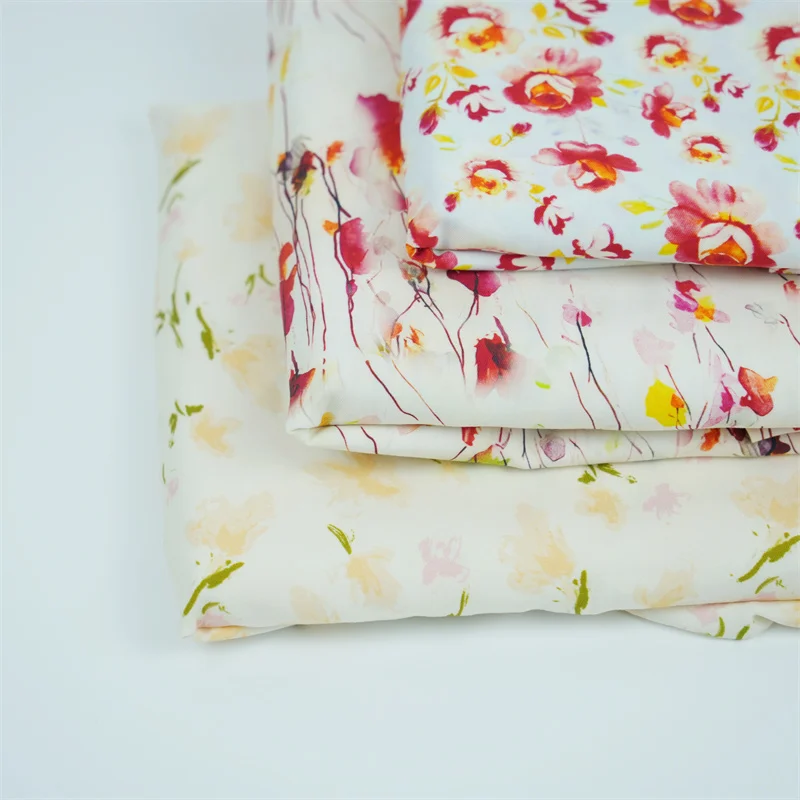 luxury 3d printing digital printed 100% tencel twill fabric manufacture for garment 180GSM