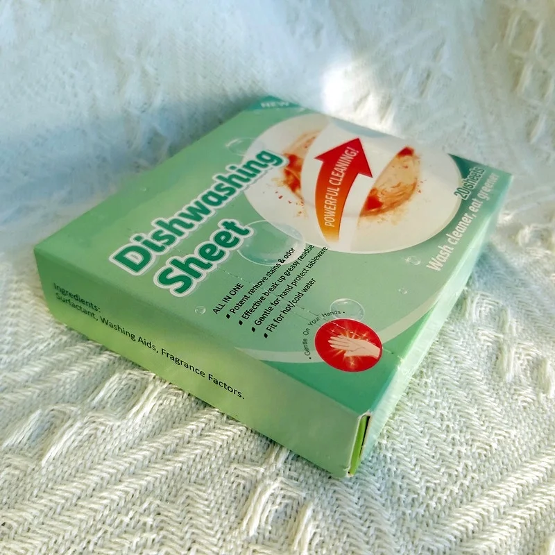 efficient dishwashing detergent sheet
