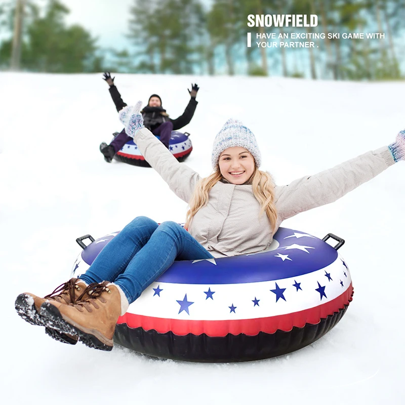 Cross-border Winter Ski Rings Products Thickened Cold-resistant Inflatable Pvc Snow Ski Mat