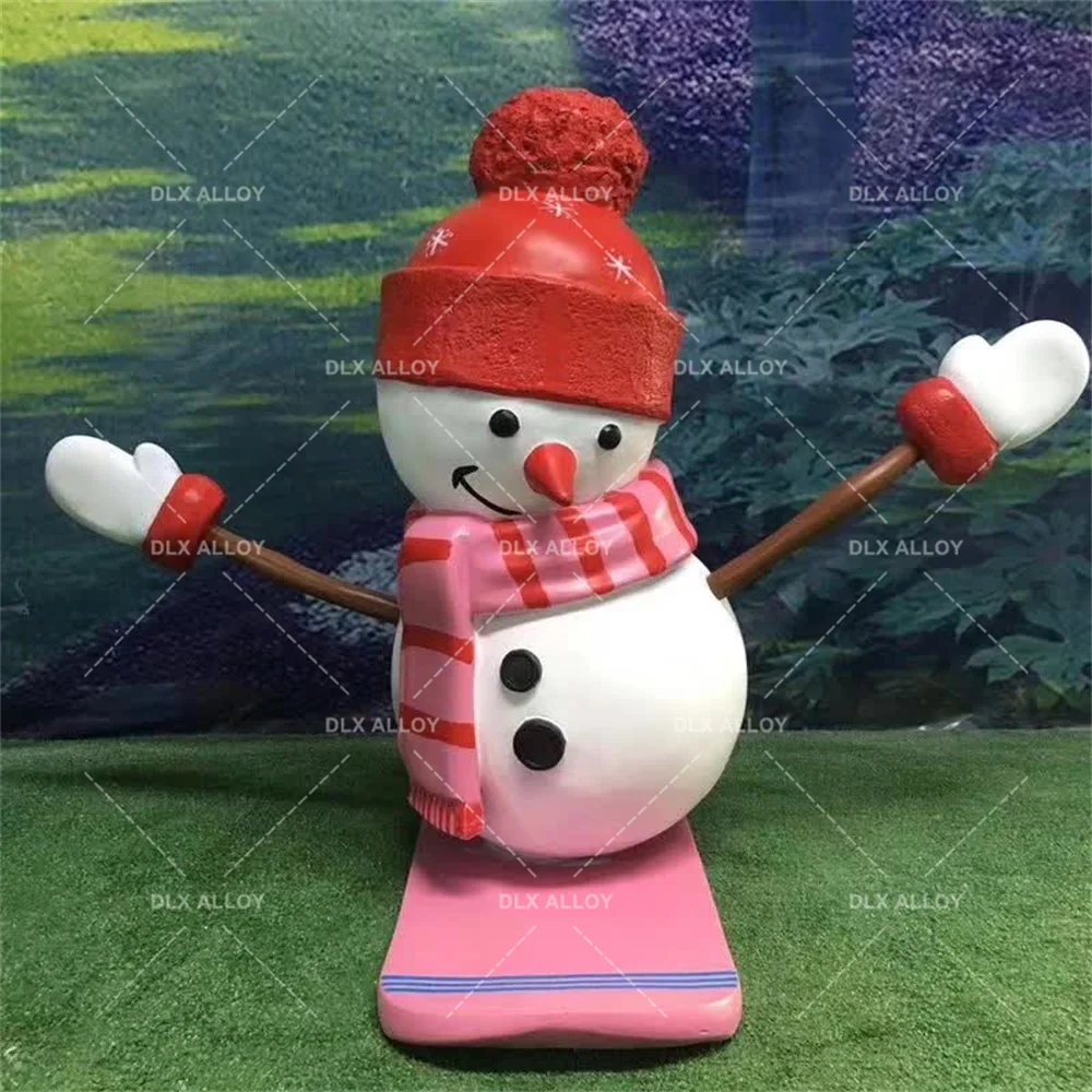 Resin Fiberglass Outdoor Giant Snowman Santa Claus Christmas Deer Decoration Sculpture