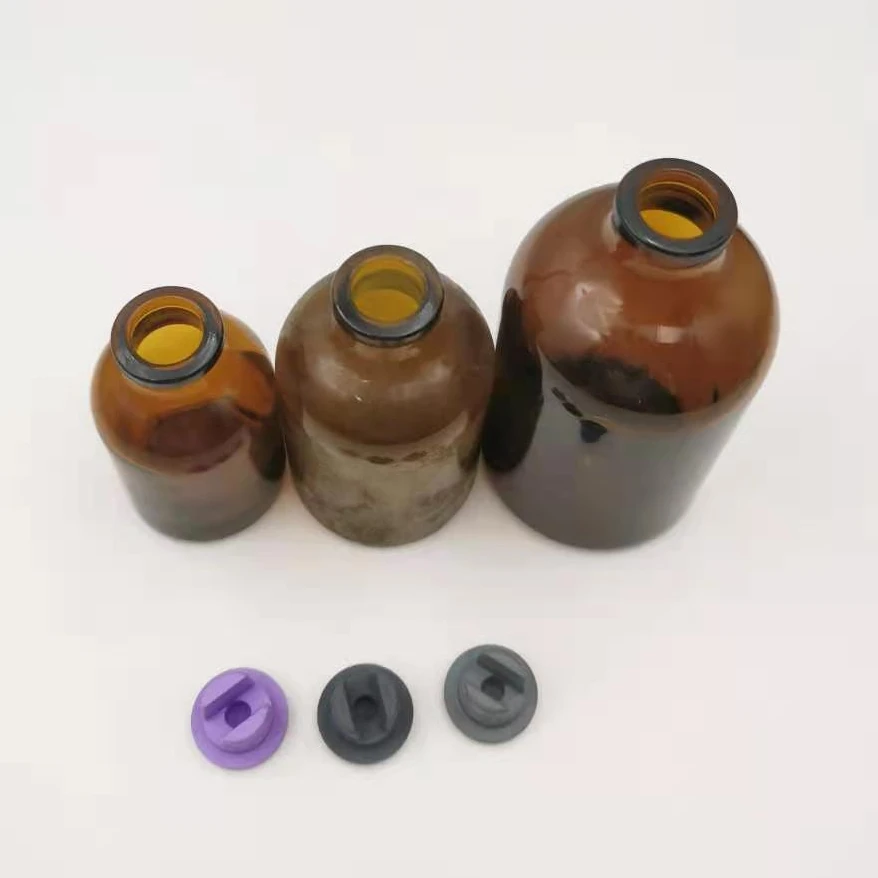 bottles medicine glass 50ml amber sterile vials for injection bottles with rubber stopper