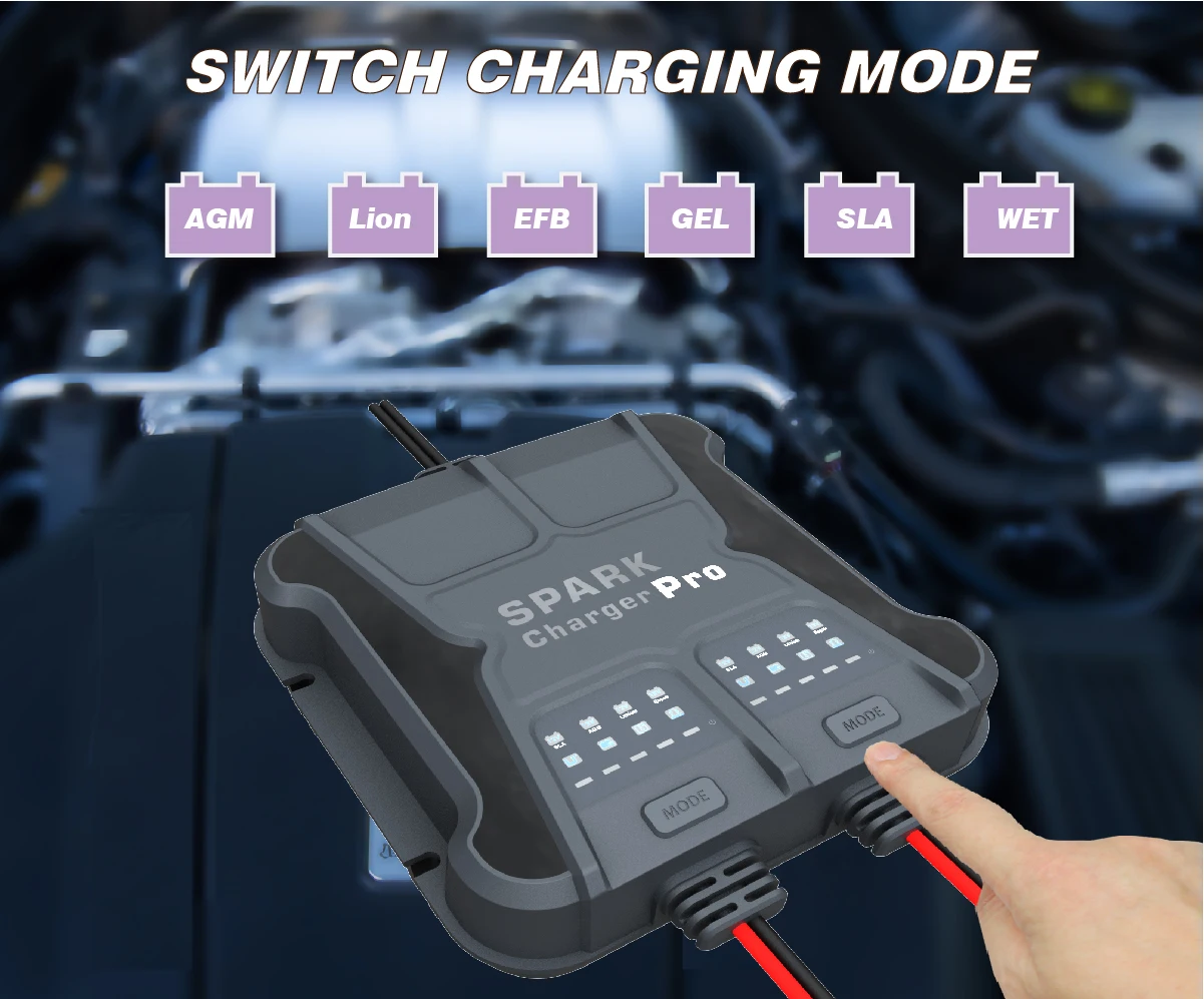 12V/10A battery charger 2 banks output each bank 5 Amps marine charger IP65 waterproof high quality  factory price