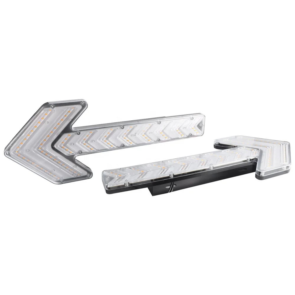 High Quality R65 Amber Color Wireless Control Led Flashing Directional Warning Traffic Light Truck Led Arrow Rear Tail Lights