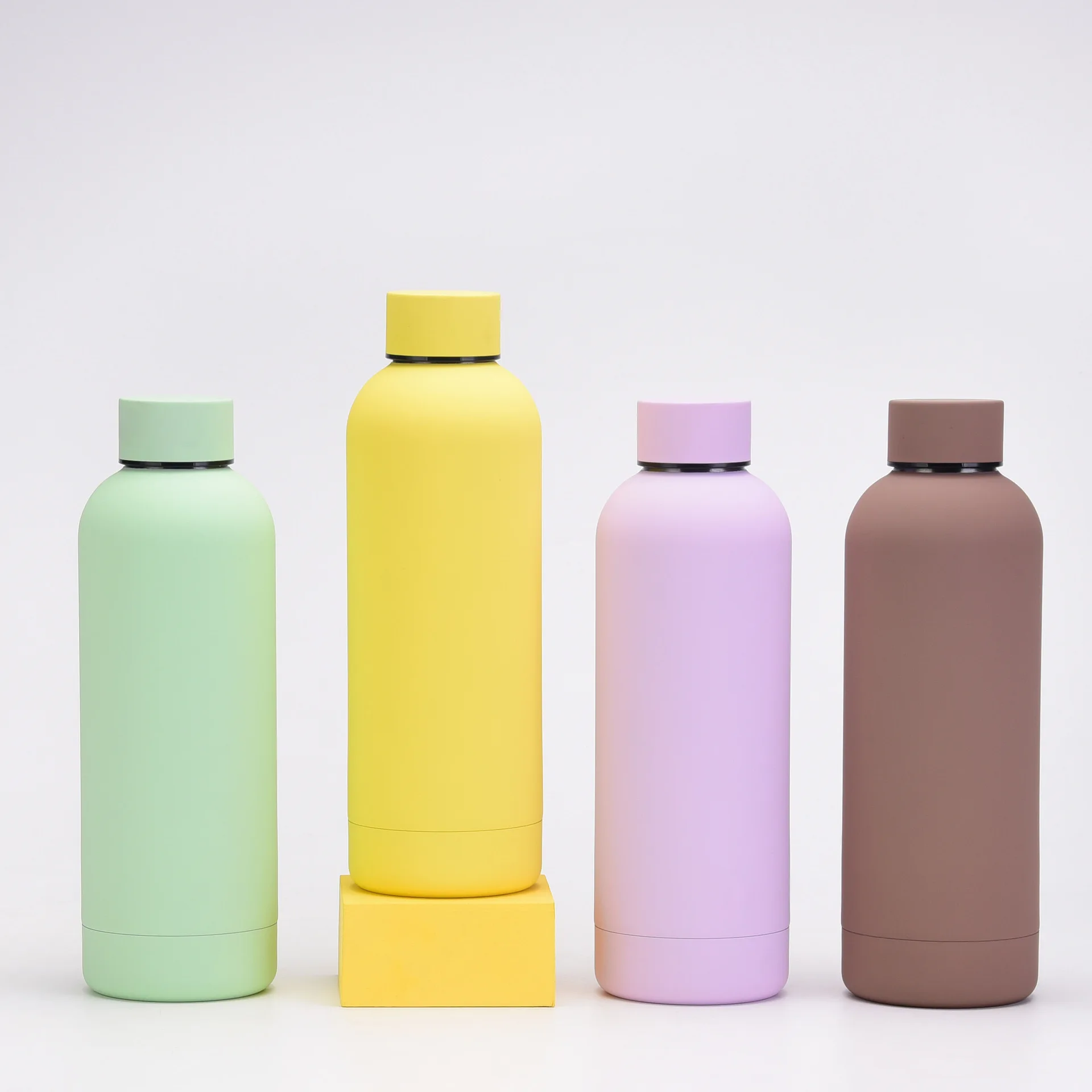 350ml 500ml 750ml 1000ml Stainless Steel Small Mouth Water Bottle Outdoor Sports Travel Drink Thermos Flask With Lid
