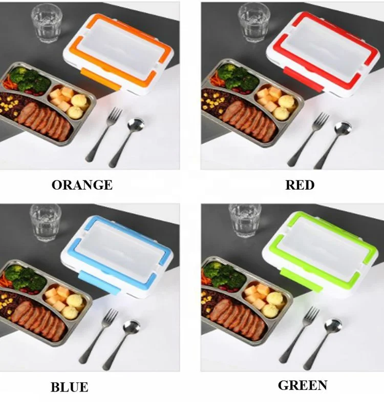 Новый дизайн 304 герметичный контейнер Tiffin Bento из нержавеющей стали подогреватель для хранения пищи Ланч-бокс с электрическим подогревом
