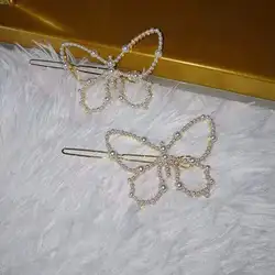 Pearl Hair Ornaments Parallel Time And Space Half Tied Hair Clip South Korea Bow Knot Hairpin Net Red Top Clip Headwear