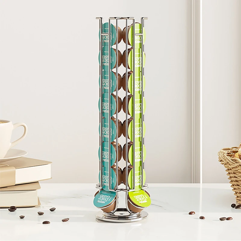 coffee pod holder 360 degree Rotatable 36 pieces coffee capsule holder rack