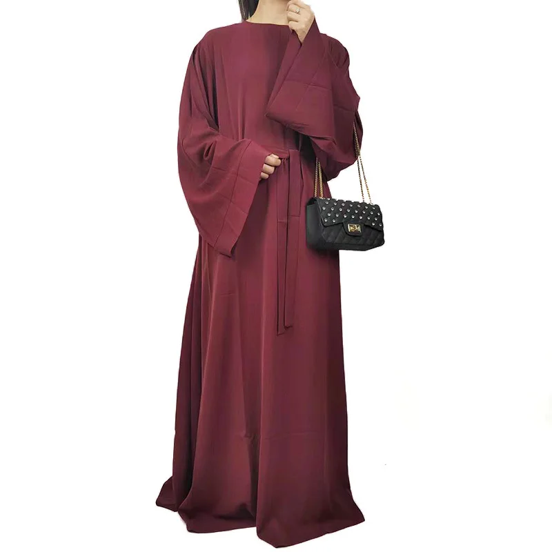 Custom Brand Name Logo open abaya dubai muslim fashion women kimono 2023 muslim long dress lady new model abaya in dubai