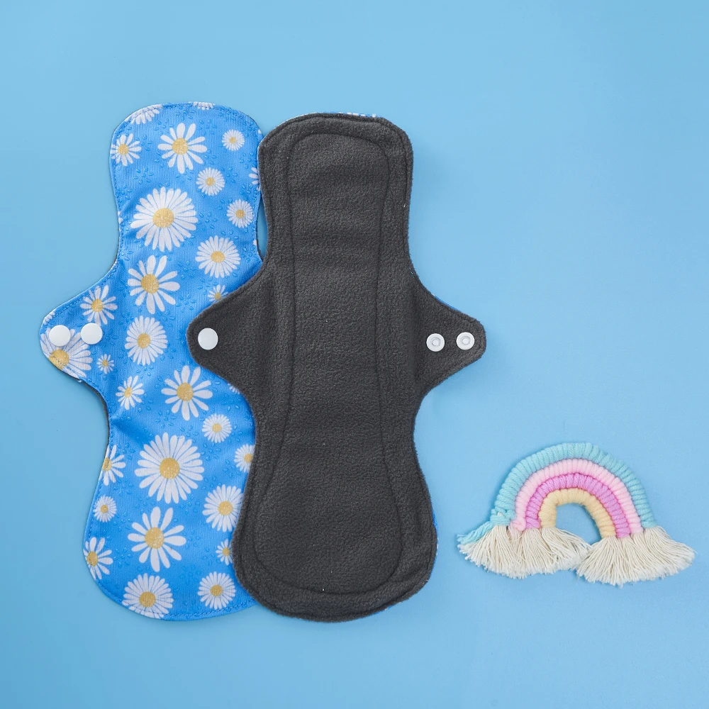 Moramona Anti-slip silicone PUL Printed Washable Cloth Sanitary Pad for Women Reusable menstrual pads
