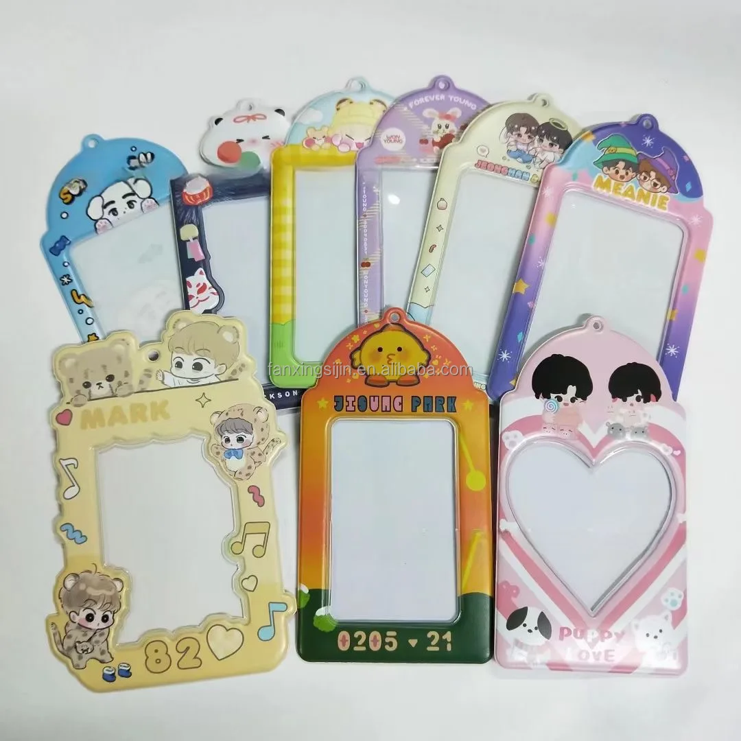 Заводской маленький держатель для фотокарт MOQ PVC Kpop Custom PhotoCard брелок