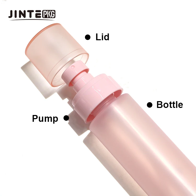 Wholesales Empty 100ml 120ml 150ml  PET Cosmetics Frosted Pink Spray Bottle Perfumes Liquid  4OZ 5OZ Bottle with Mist spray