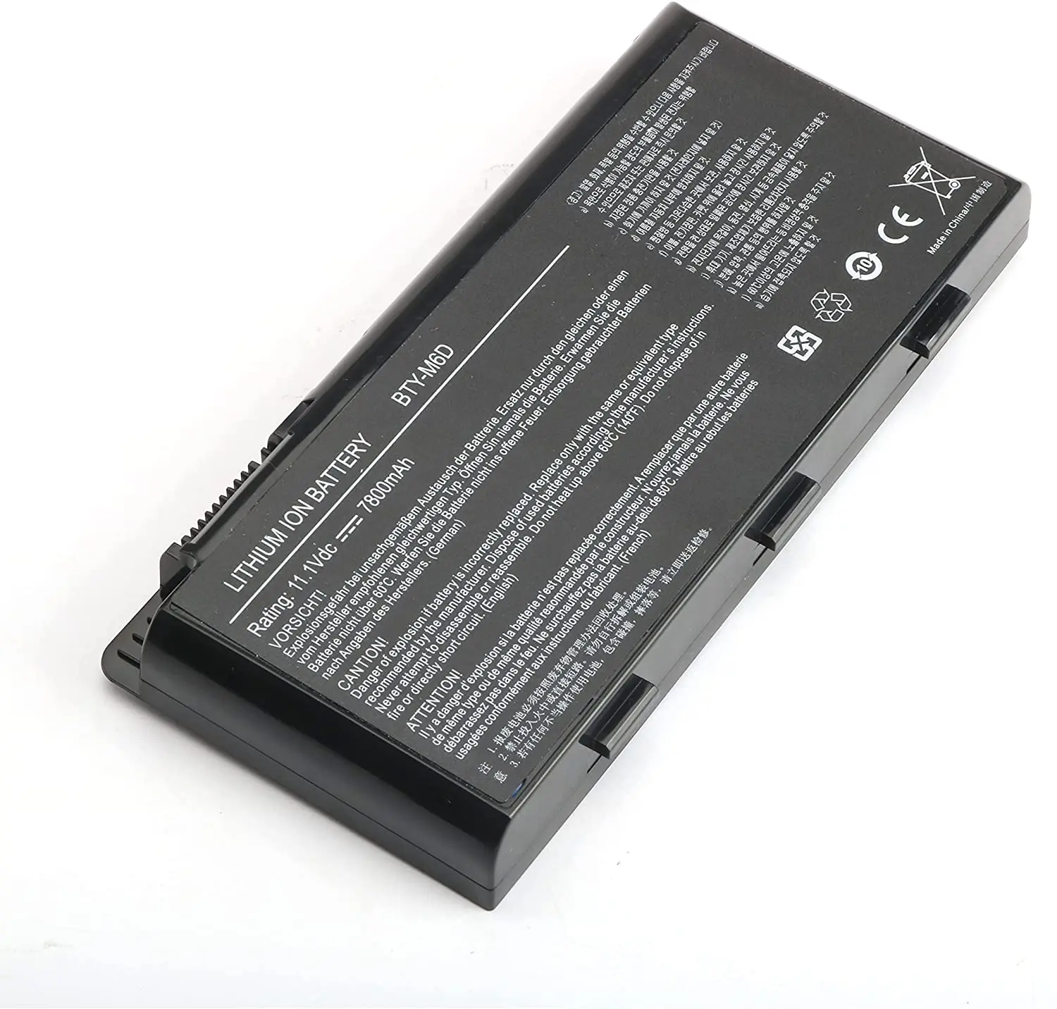 11.1V 7800mAh High Performance Lithium ion Battery Gaming Laptop Battery For MSI Laptop Replacement Battery BTY-M6D