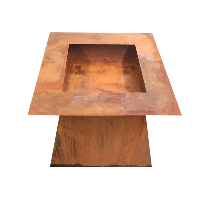 Professional Manufacture Cheap Rustic Corten Weathering Steel Low Profile Round Fire Pit