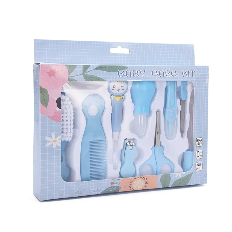 Honest suppliers baby ear scoop care set Round shape convenient storage,Nail cutting tool care set of 10pcs