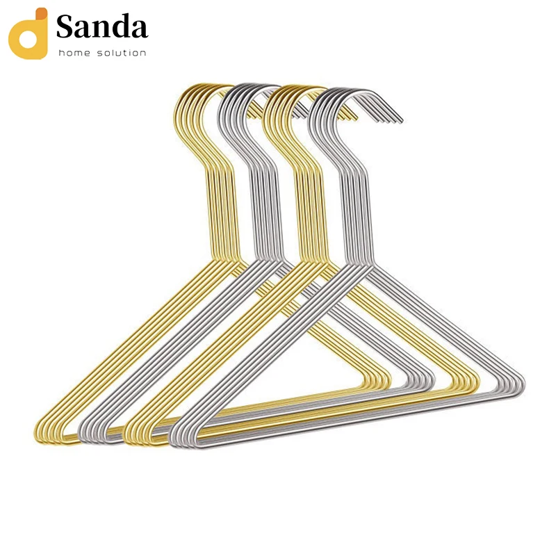 Fashion simple kids baby child clothes pant hanger nickel plating metal wire triangular drying rack