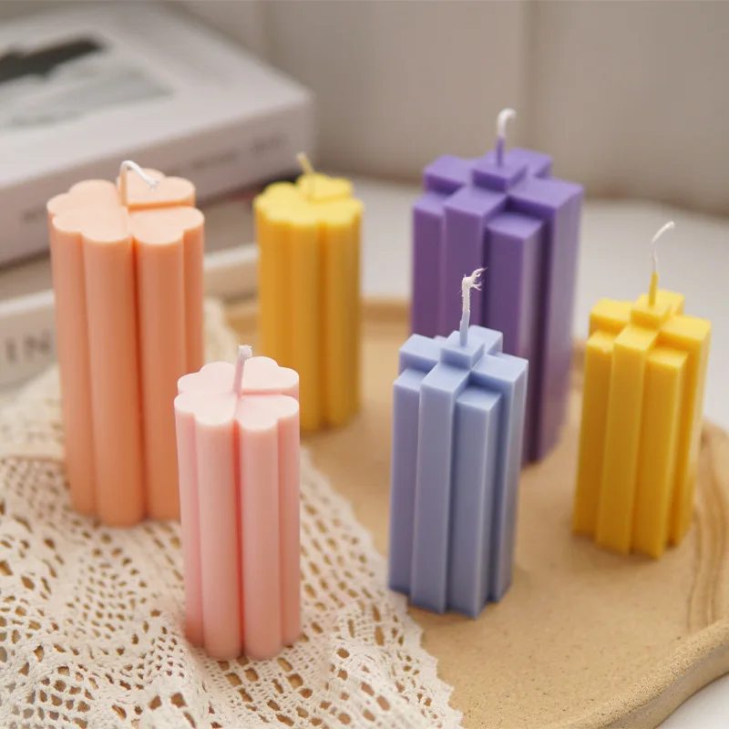 DIY  Candle Plastic Mould Transparent Candle Making Mould Aromatherapy Molds Acrylic Candle Mold