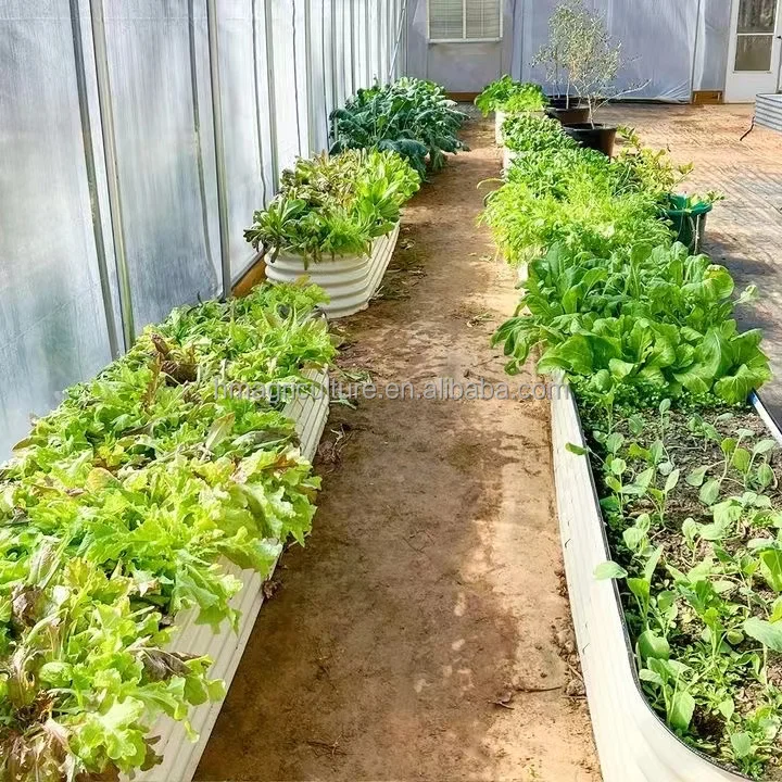 Raised Garden Bed, Galvanized Raised Garden Beds Outdoor for Vegetables Flowers Herbs, Steel Planter Box