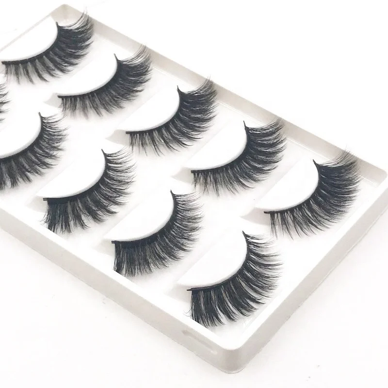 5Pair Thick Faux Mink Hair Eyelashes Natural False Eyelashes Volume Lashes Artificial Eyelashes Extensions G Series