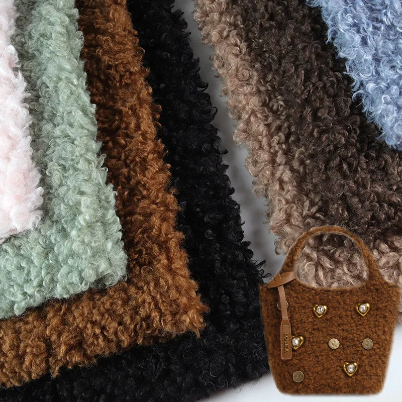 Factory Wholesale Toy Clothing, Sofa Comfortable Anti Pill Super Soft Boucle Knitted Wool Fleece Polyester Teddy Fabric/