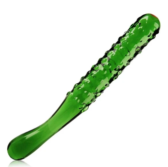 Smooth Vegetable Fruit Penis Solid Crystal Dildo Anal Butt Plug Female Masturbator Glass Cucumber Penis Stick No Vibration