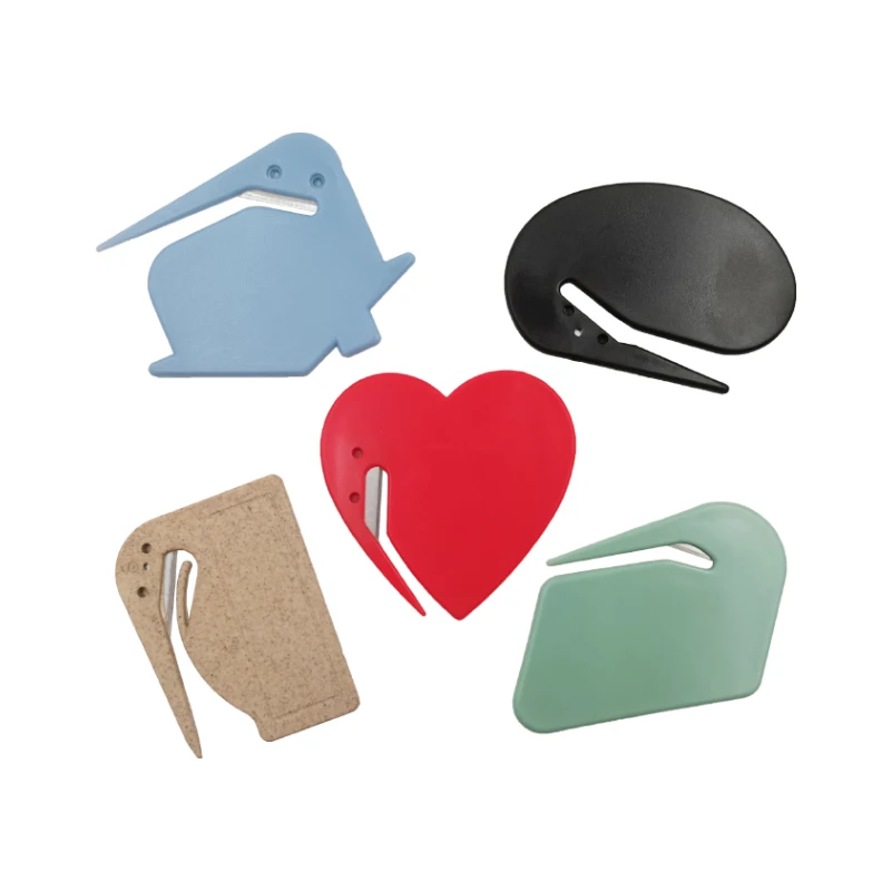 multifunction pocket knife plastic heart shape envelop opener handheld cute small cutter cutting paper