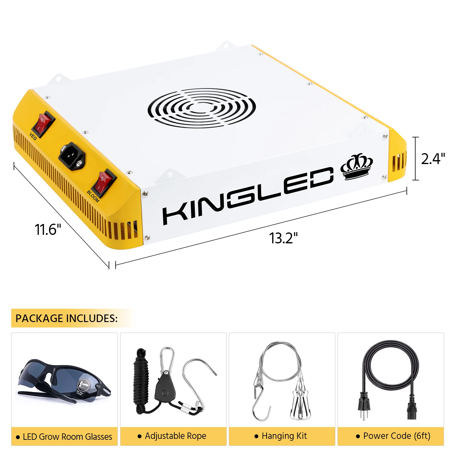  KINGLED фитолампы 1000 Вт полный спектр гидропоника светодиодная фитолампа для комнатных растений овощей цветение переключатель система