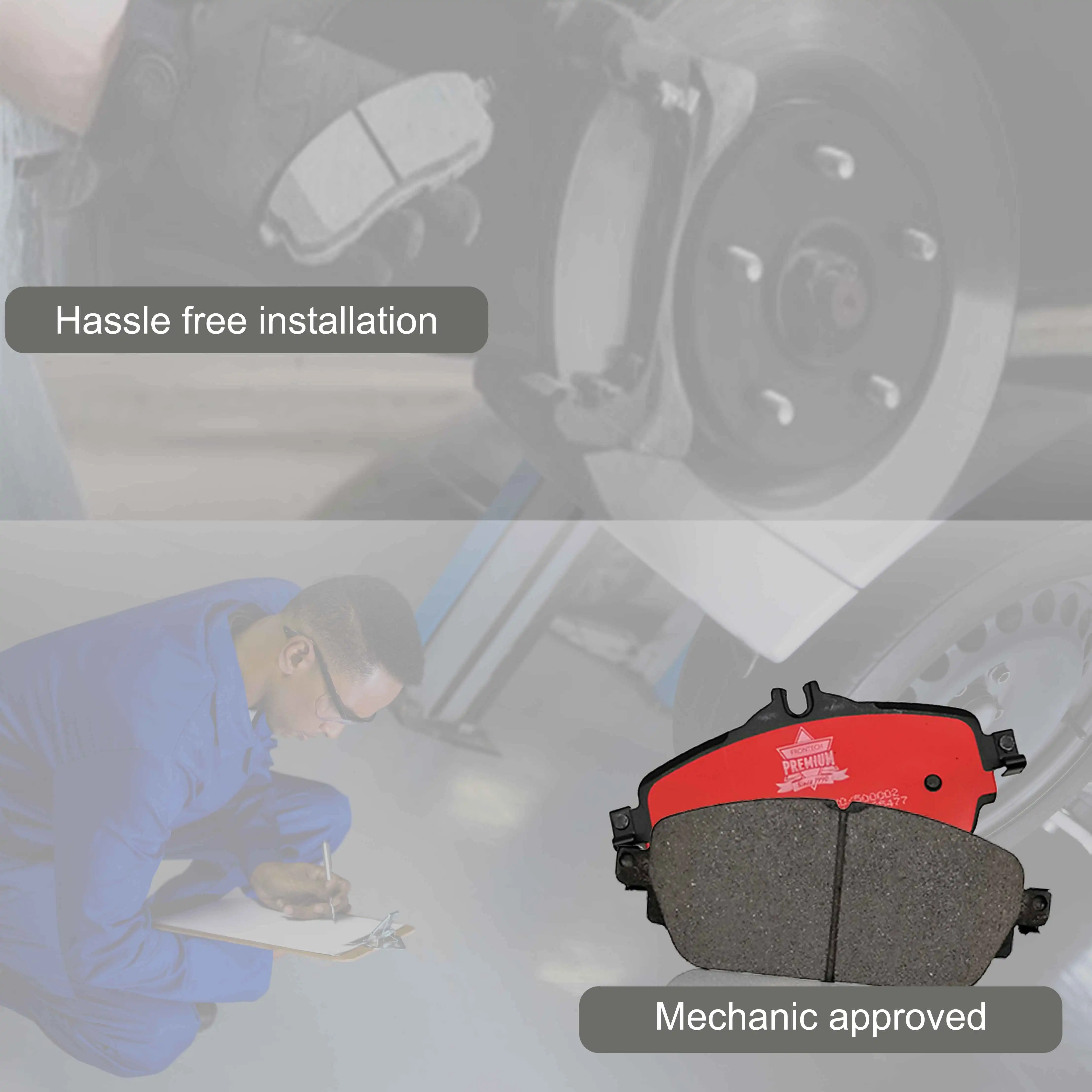 0446502220 Durable Toyota Compatible Ceramic Front Car Brake Pads Set with Fittings for Toyota HAICE Models