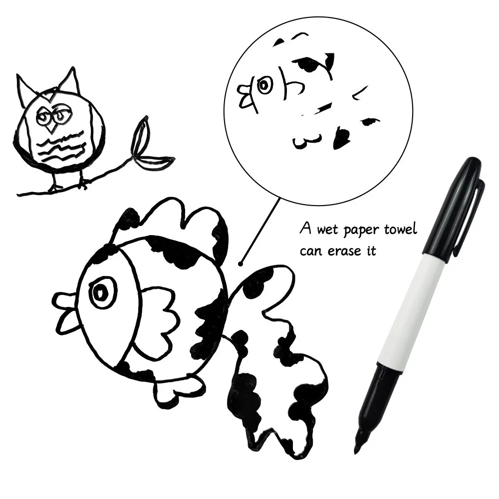 Water-soluble marker 1MM water-based erasable film pen Plastic plate pen