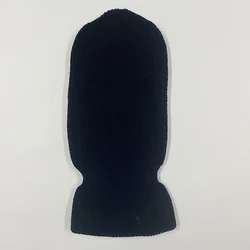 High Quality Ski Mask Acrylic Material 3 Hole Beanie Winter Warm Hat Knitted Facemask Multi-colored Men Kids Double Layer