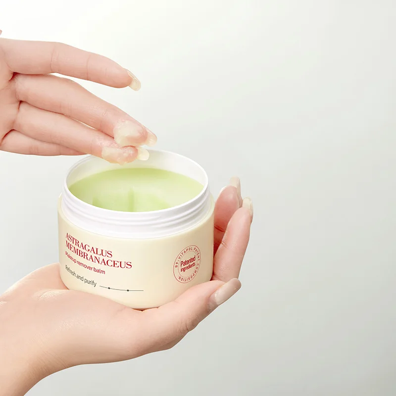 Wholesale Deep Cleansing Cream Melting Ast Emulsifying Full Face Eye Lip Facial Natural Vegan Astragalus Makeup Remover Balm